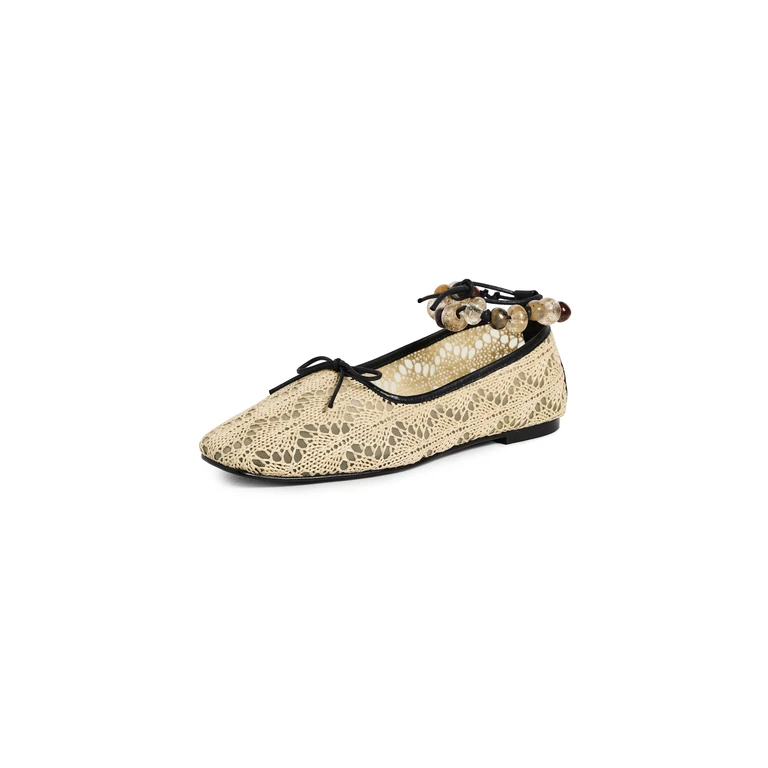 Freda Salvador Jada X Lorna Murray Flats Natural Diamond Raffia 6.5