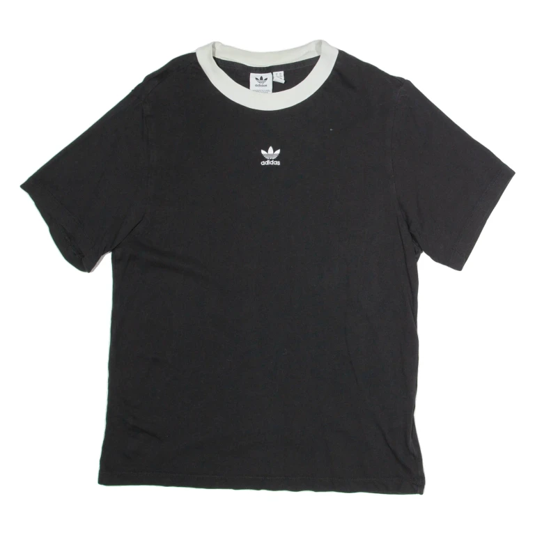 ADIDAS Womens T-Shirt Black UK 6 (YY1-221124-5819)