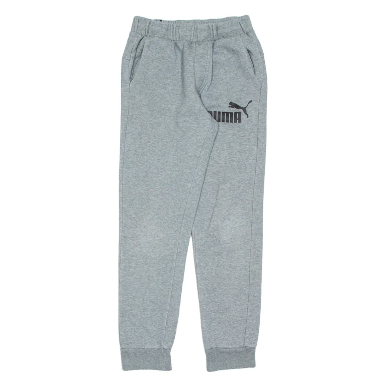 PUMA Mens Joggers Grey Tapered XS W25 L28