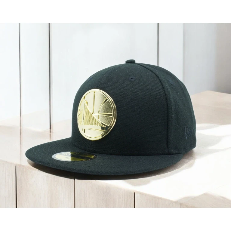 Men's NBA Golden State Warriors Golden Finish Logo 59Fifty