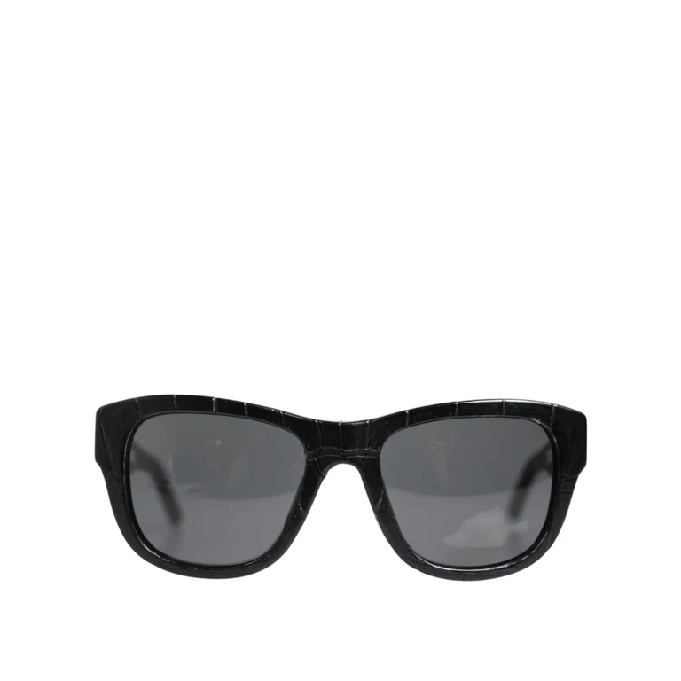 Dolce & Gabbana Black Leather Frame Dg4177 Tinted Lens Sunglasses - Women