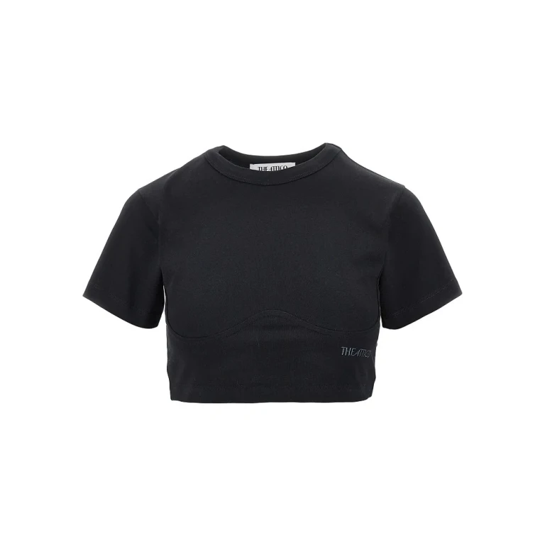 Cropped cotton T-shirt Woman 40