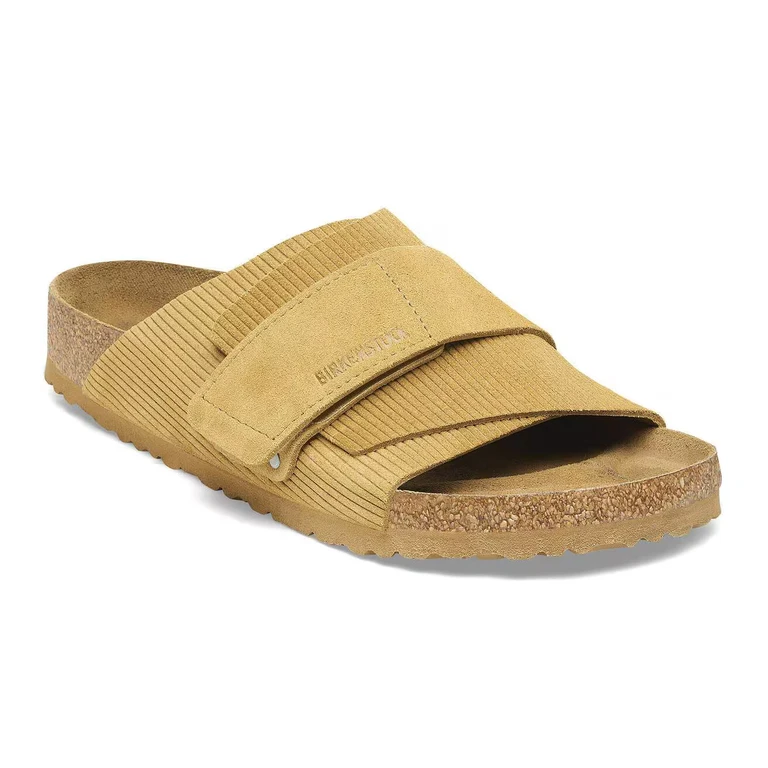 Unisex Kyoto Suede Leather Emb Corduroy Cork Brown