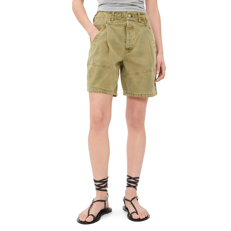 Free People Wild Rebel Shorts Outlaw Taupe 0