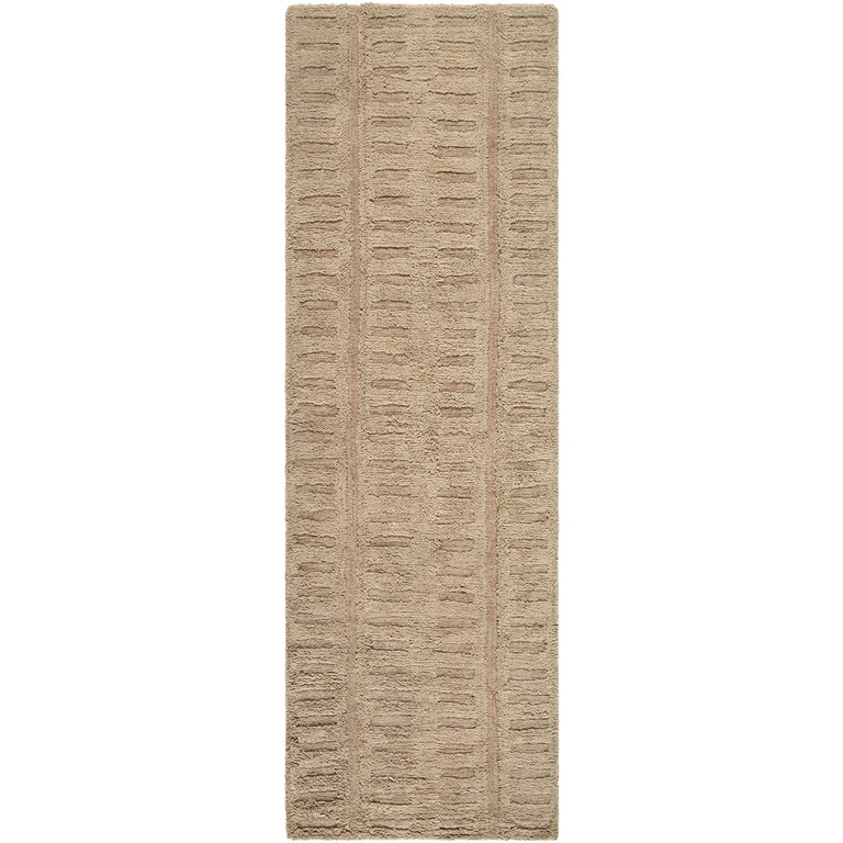 Washable Handmade Wool Rug - Brown - Clearance
