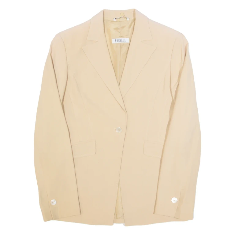 MARELLA Womens Blazer Jacket Beige UK 10