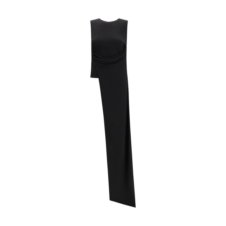 Black Viscose Cocktail Dress - Women