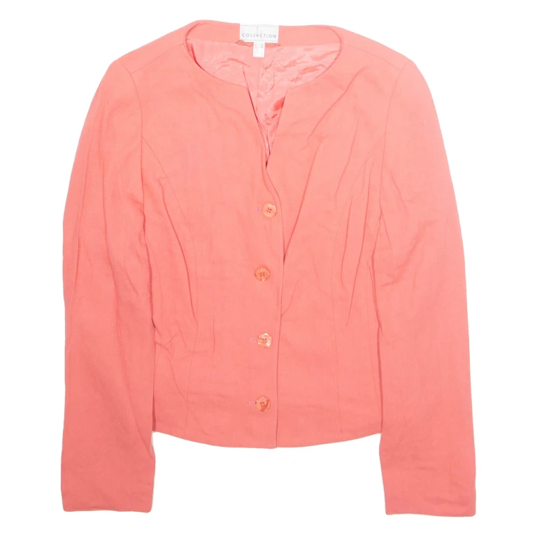 COLLECTION Womens Blazer Jacket Pink S