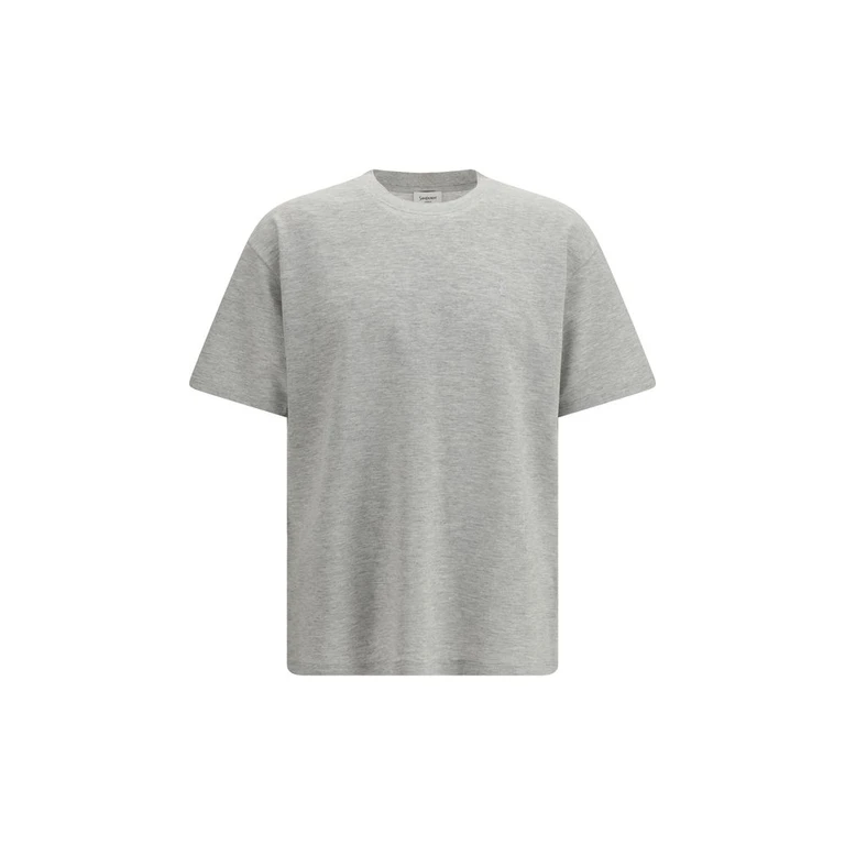 Saint Laurent Gray Cotton T-Shirt - Men