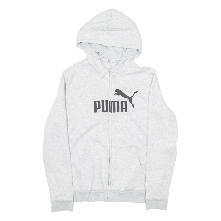 PUMA Mens Grey Hoodie Full Zip L