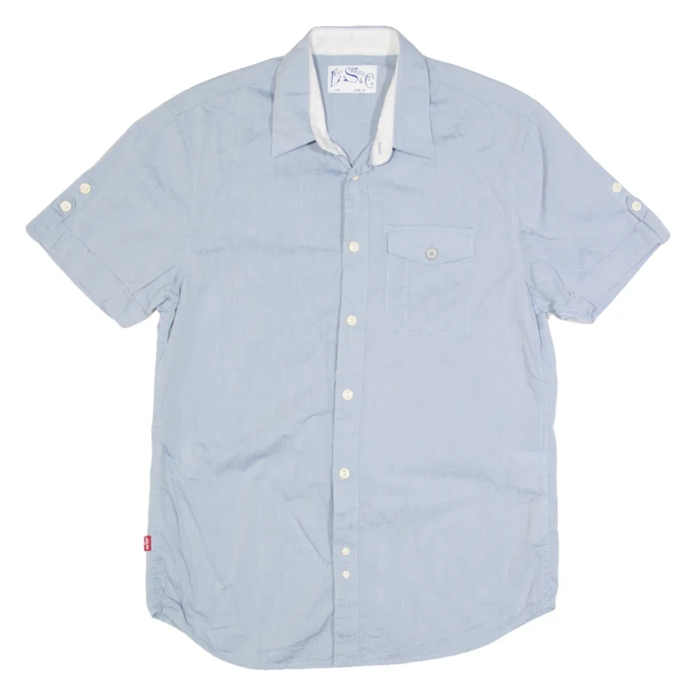 LEVI'S Mens Plain Shirt Blue M