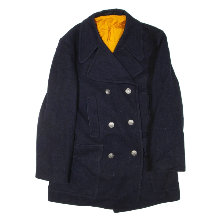Womens Overcoat Coat Blue M