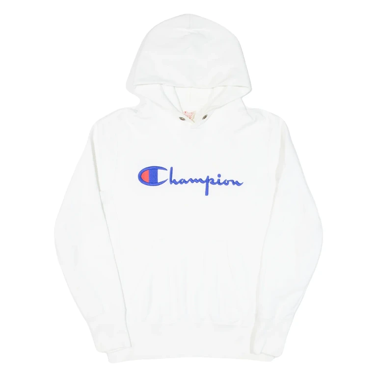 CHAMPION REVERSE WEAVE Mens White Hoodie L