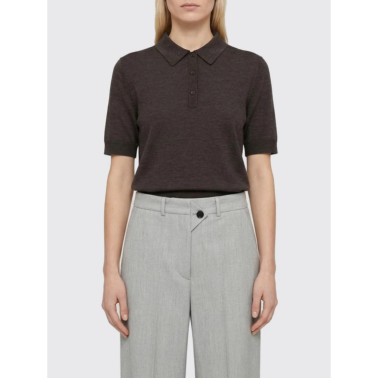 LOULOU DE SAISON Polo Shirt Woman color Brown (MIGOBROWNMELANGE)