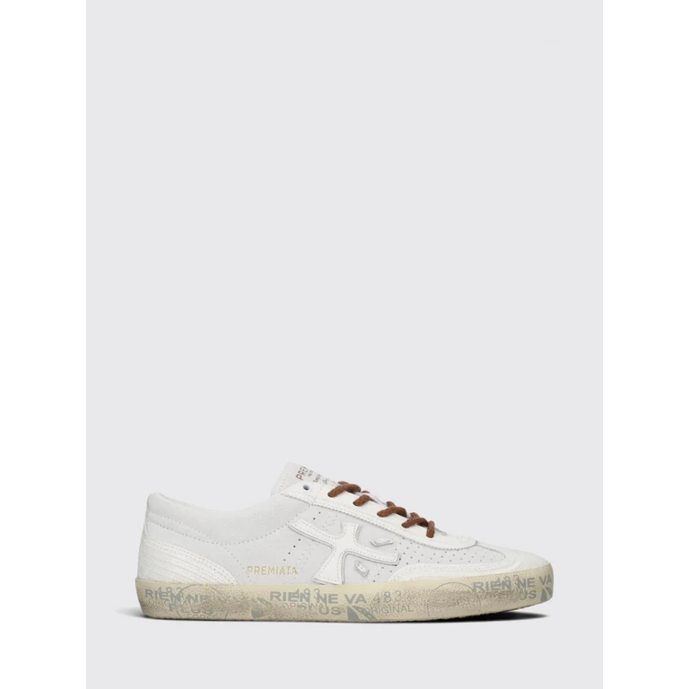 David Leather and Suede Low-Top Sneakers with Padded Ankle (DAVIDD8294)
