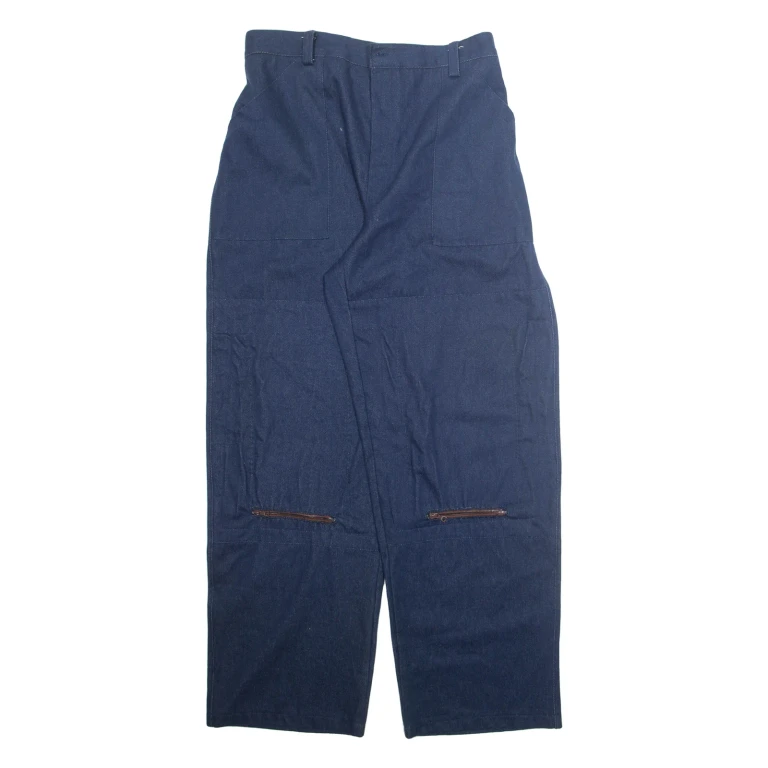 Mens Trousers Blue Regular Straight W30 L32