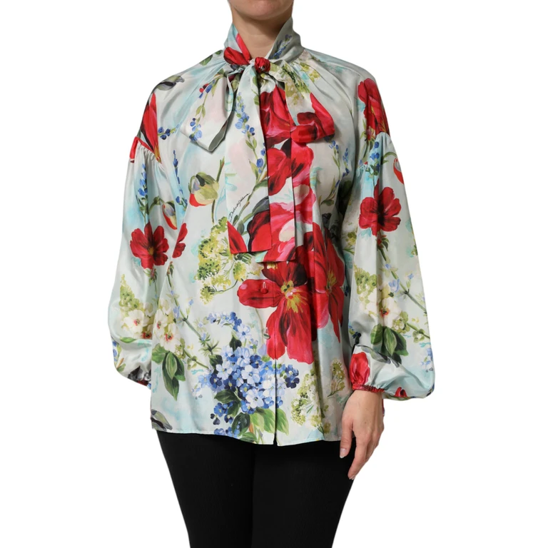 Dolce & Gabbana Multicolor Floral Long Sleeves Blouse Top - Women