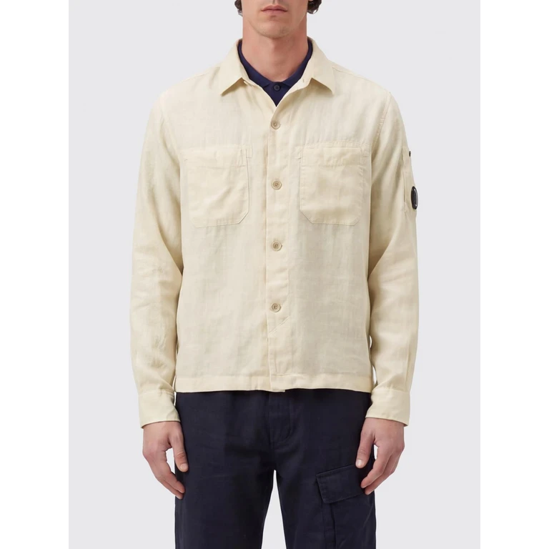C. P. COMPANY Shirt Men color Beige (20CMSH259A110533G114)