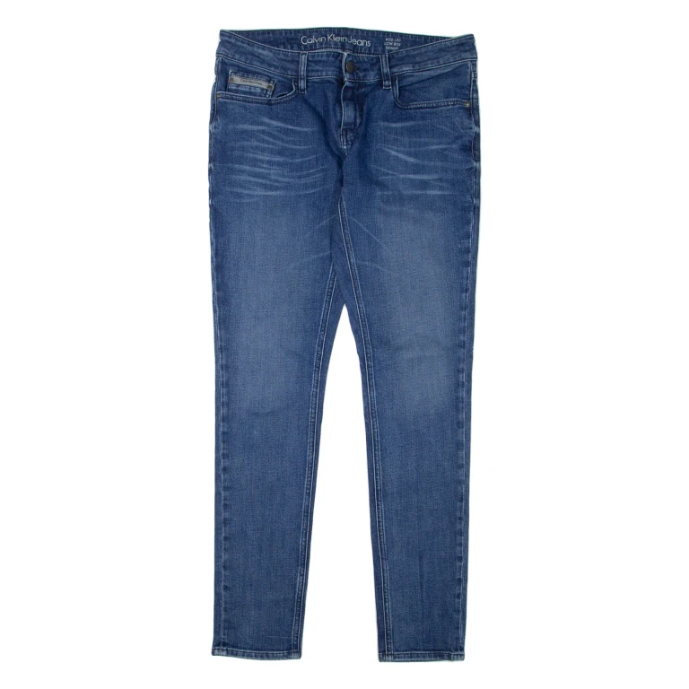 CALVIN KLEIN JEANS Womens Jeans Blue Regular Skinny W30 L30