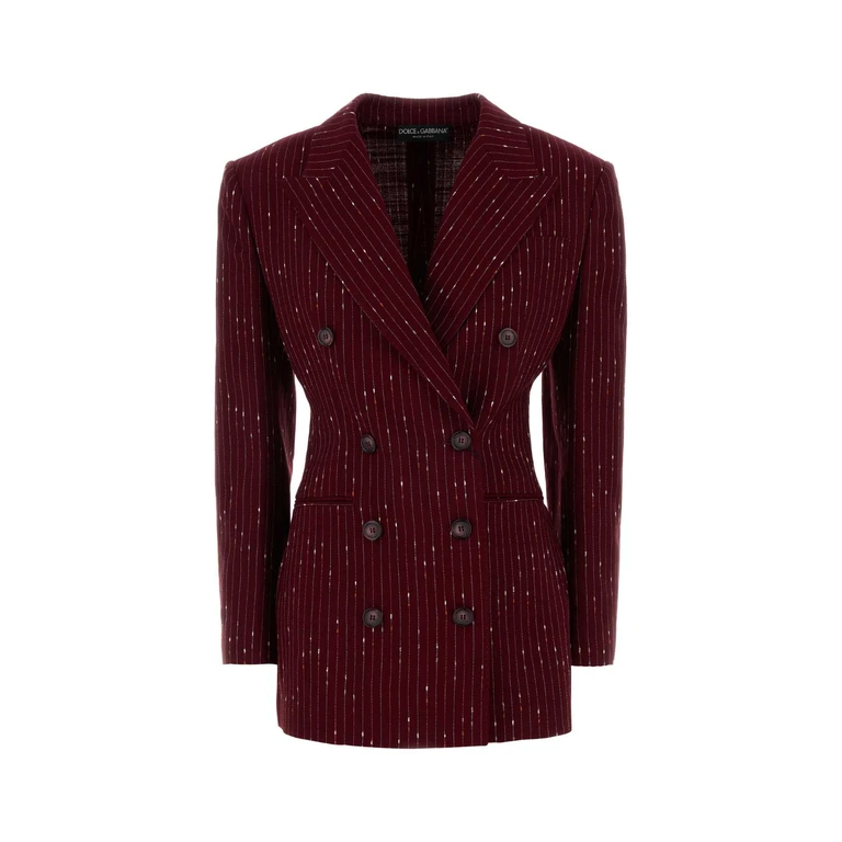 Dolce & Gabbana Embroidered Tweed Blazer Rigato Giacche E Gilet - Women