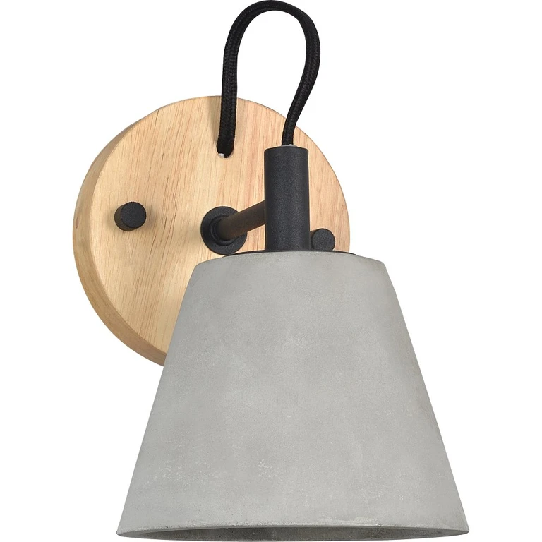 Turtle Bay Wood and Concrete Wall Sconce