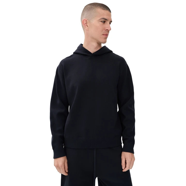 Theory Relaxed Hoodie in Fine Bilen Dark Eclipse S