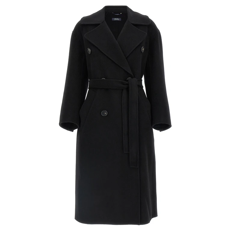 'S Max Mara Black Virgin Wool Coat Clothing - Women