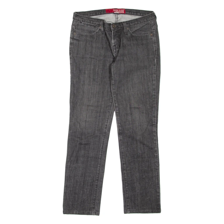 GUESS JEANS Womens Jeans Grey Slim Straight W28 L27