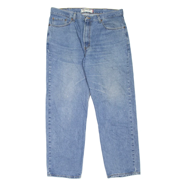 LEVI'S 550 Jeans Mens Blue Relaxed Tapered Stone Wash W38 L32