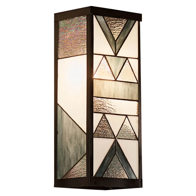 Outdoor Wall Lamp, White and Gray