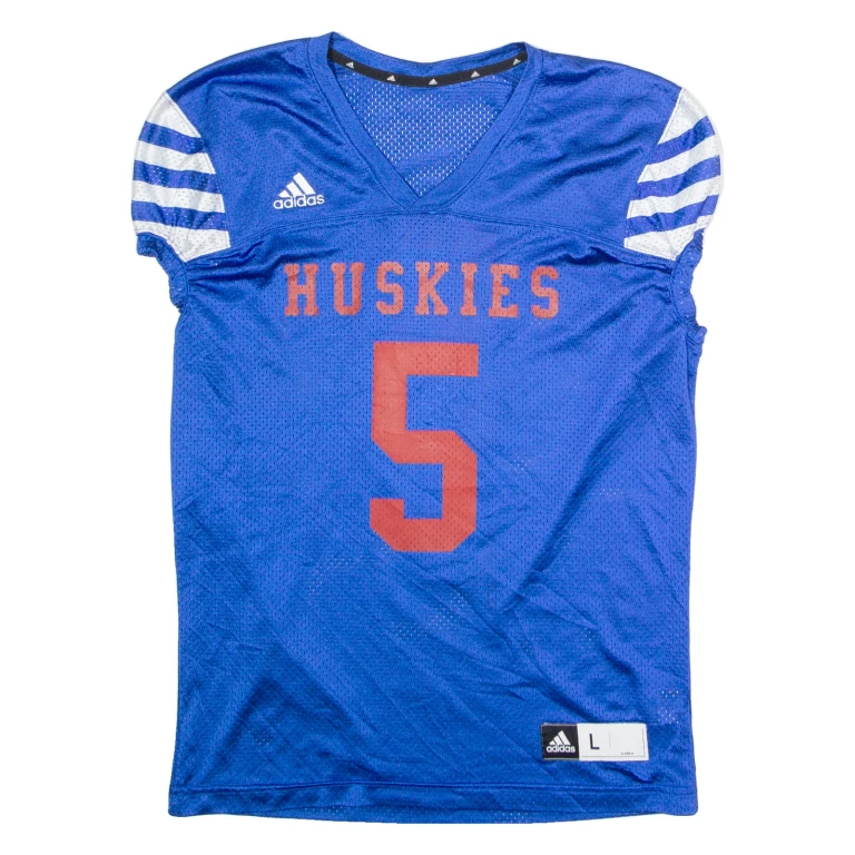 ADIDAS Huskies #5 Mens Jersey Blue USA V-Neck L