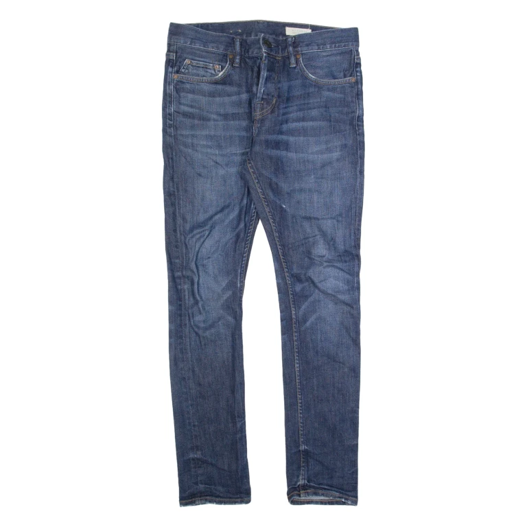 ALL SAINTS Cigarette Fit Mens Jeans Blue Slim Skinny Stone Wash W28 L29