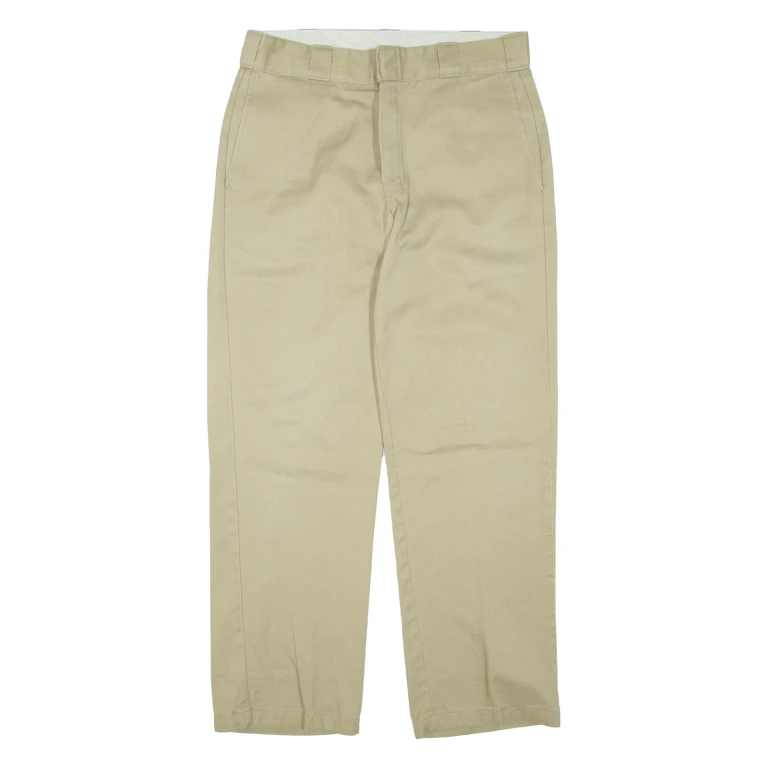 DICKIES Mens Trousers Beige Regular Straight W32 L30