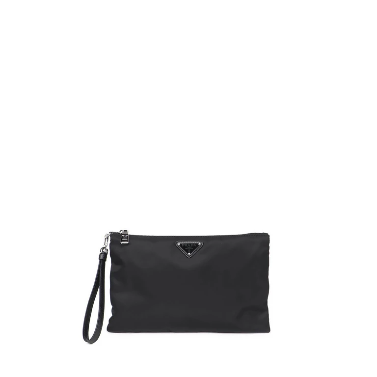 Re-Nylon And Saffiano Pouch