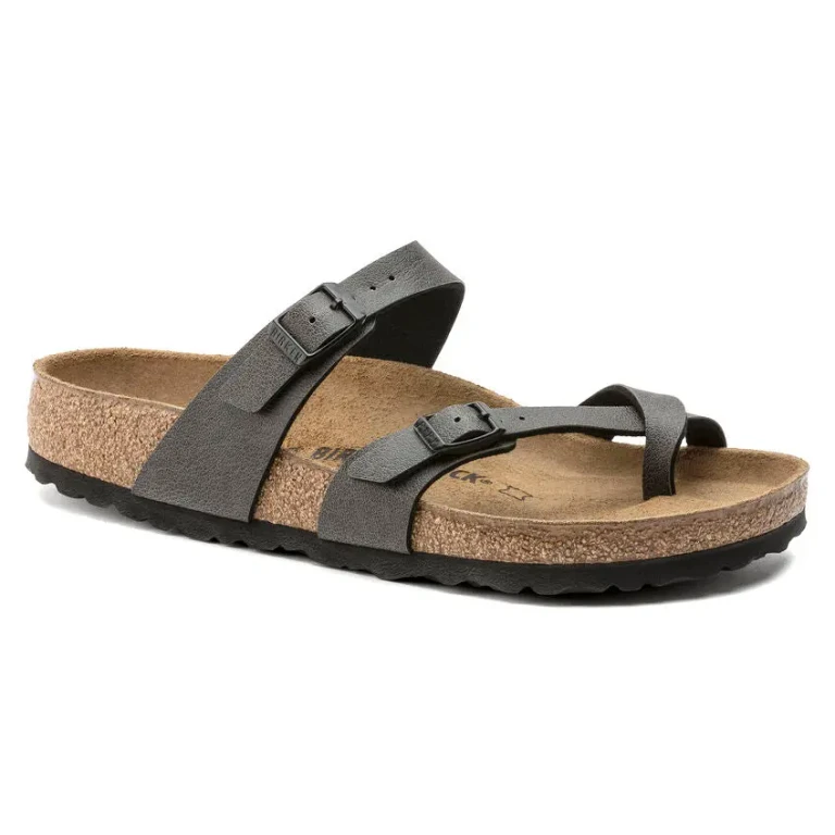 Women's Mayari Vegan Birko-Flor Pull Up Anthracite Sandals