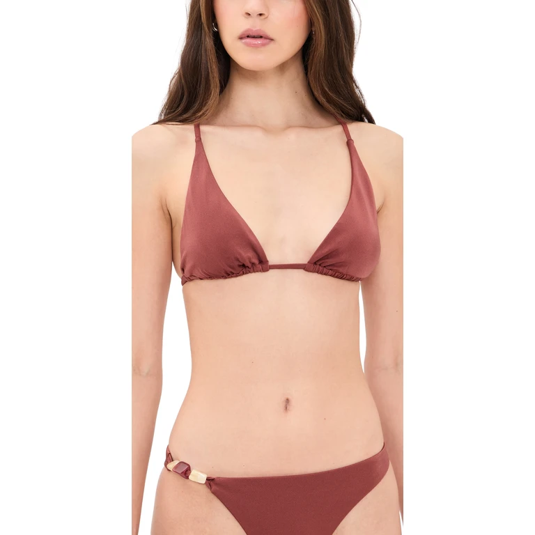 Terra Halter Triangle Bikini Top Red Ochre S