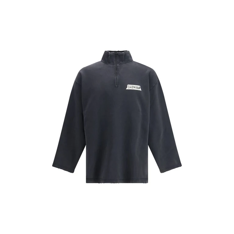 Balenciaga Black Cotton Sweatshirt Clothing - Men