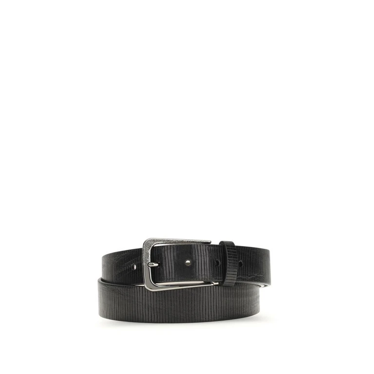 Black Calf Leather Bos Taurus Regular Belt - Women