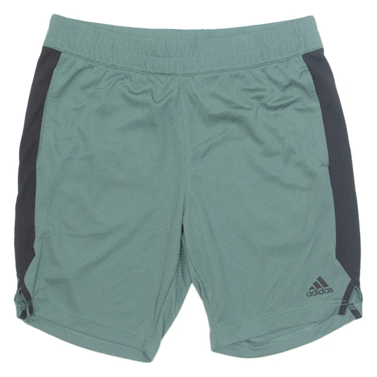 ADIDAS Mens Sports Shorts Green Relaxed L W32