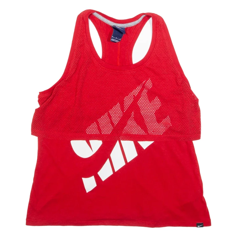 NIKE Womens Vest Red Sleeveless M