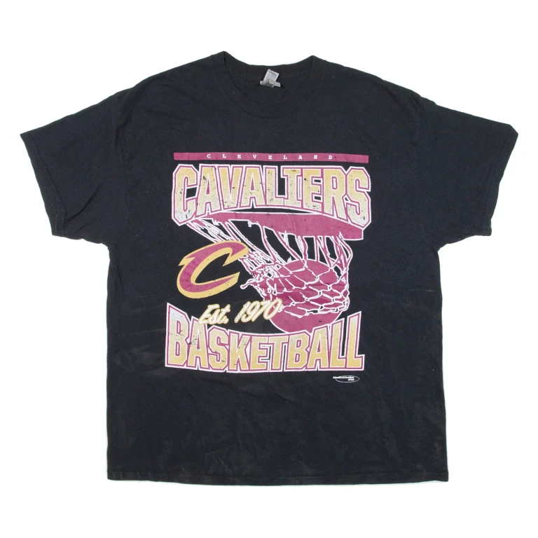 GILDAN Cleveland Cavaliers Basketball Mens T-Shirt Black USA XL