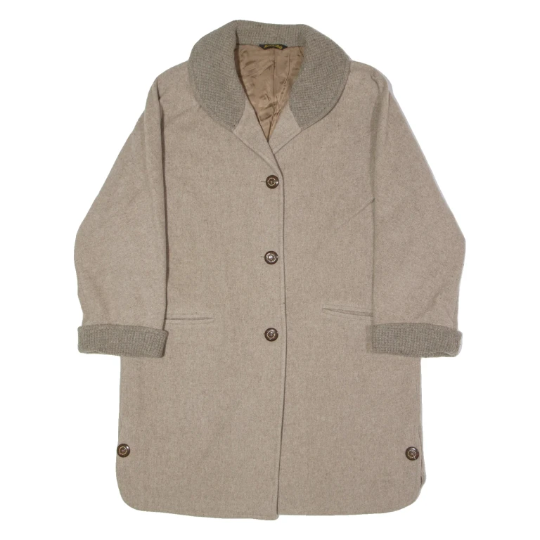 VINCI Womens Overcoat Coat Grey Wool UK 6