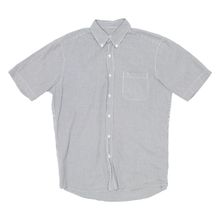 LACOSTE Mens Shirt Black Check M