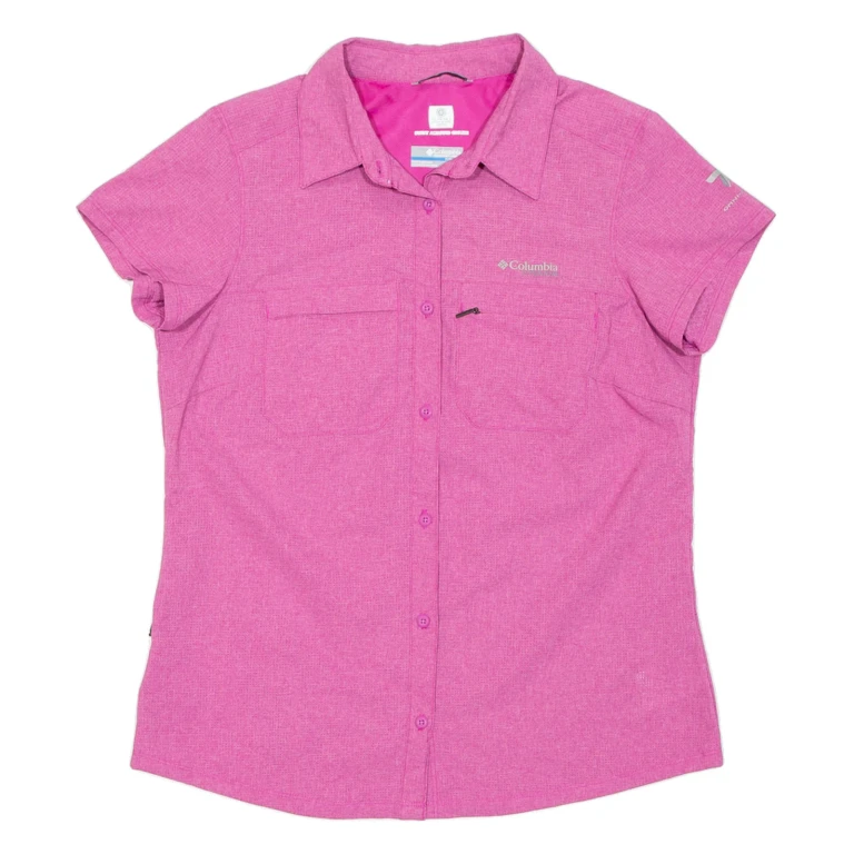 COLUMBIA Womens Worker Shirt Pink M