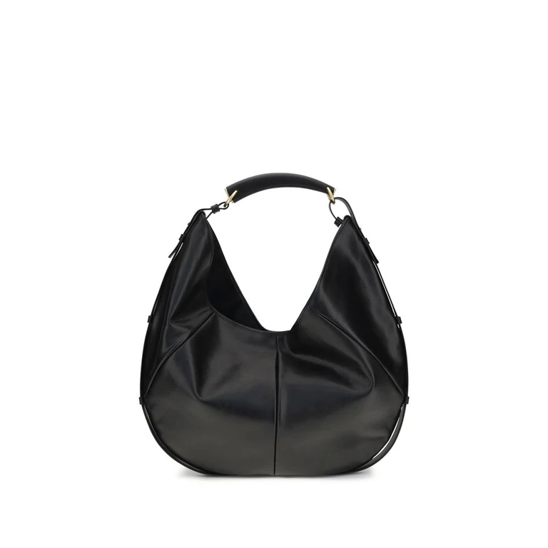 Saint Laurent Black Calf Leather Bos Taurus Shoulder Bag - Women