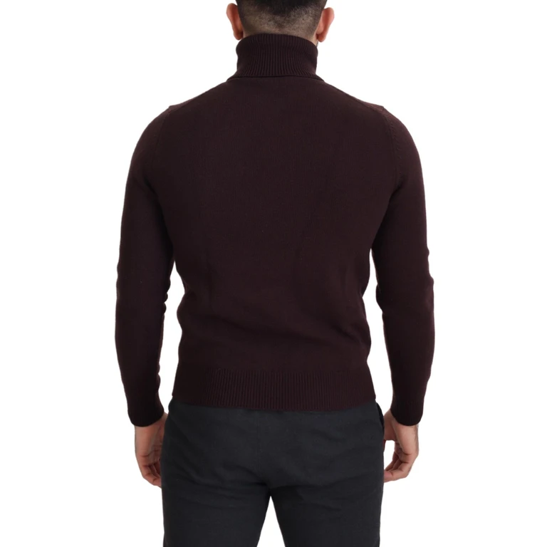 Dolce & Gabbana Brown Wool Turtle Neck Pullover Sweater Virgin Clothing - Men