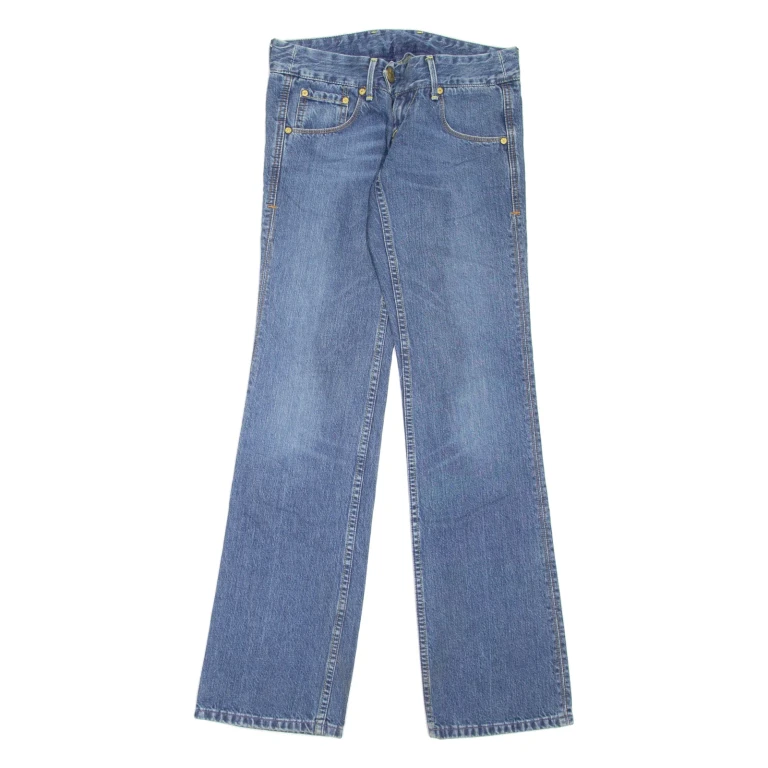 LEVI'S Blue Star Womens Jeans Blue Regular Bootcut Stone Wash W26 L32