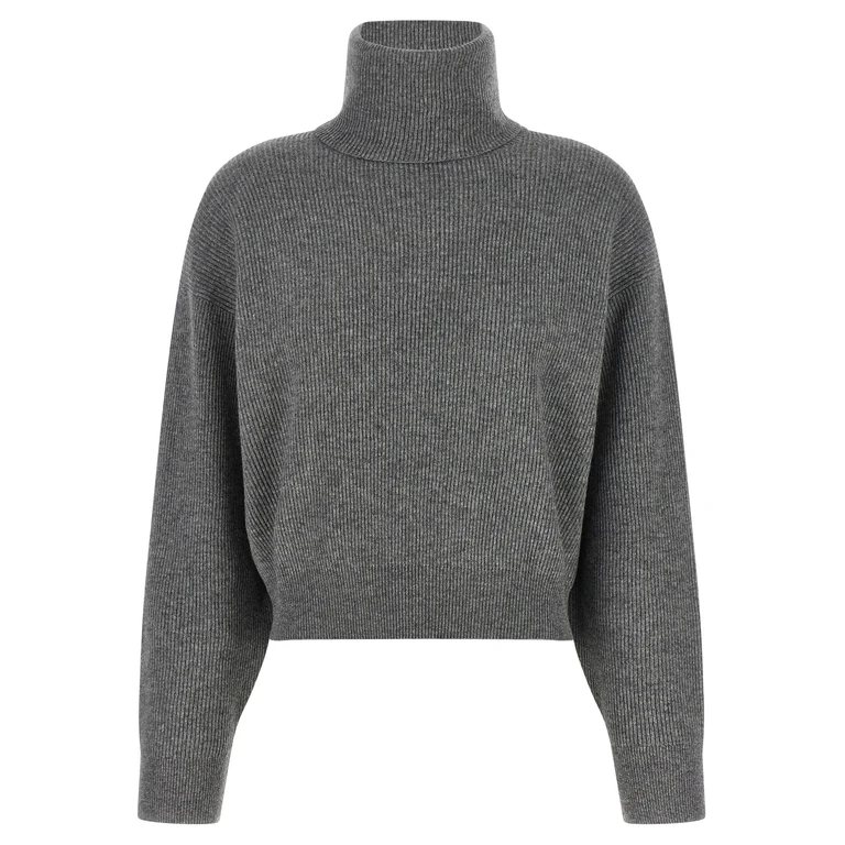 Brunello Cucinelli Gray Virgin Wool Cardigan Clothing - Women