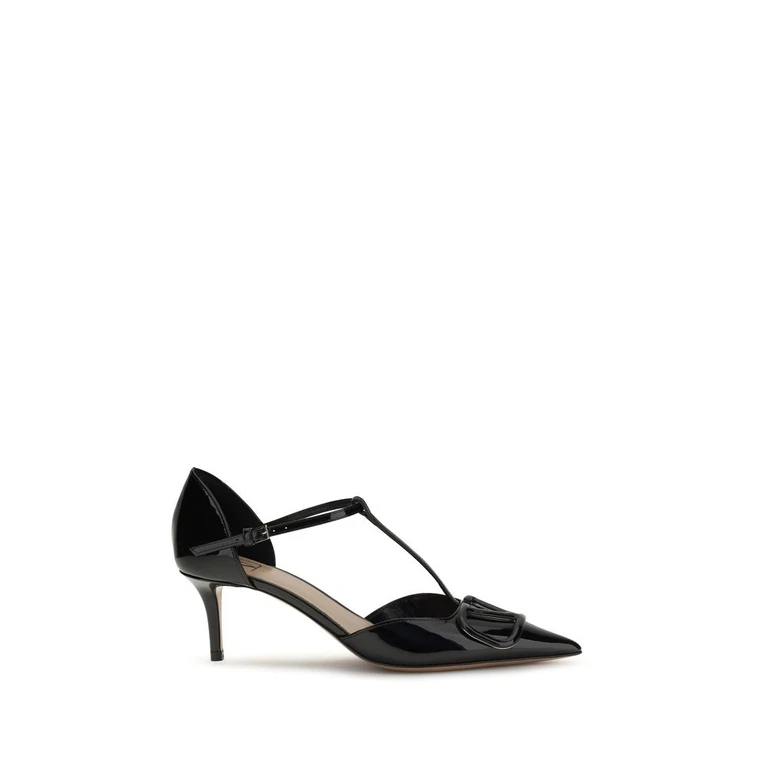 Valentino Garavani Black Calf Leather Bos Taurus High Heel Pumps - Women