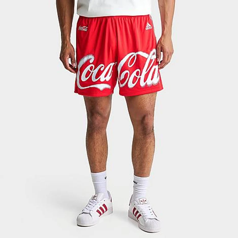 adidas Men's x Coca-Cola Teamgeist Soccer Shorts in Vivid Red Size: Small